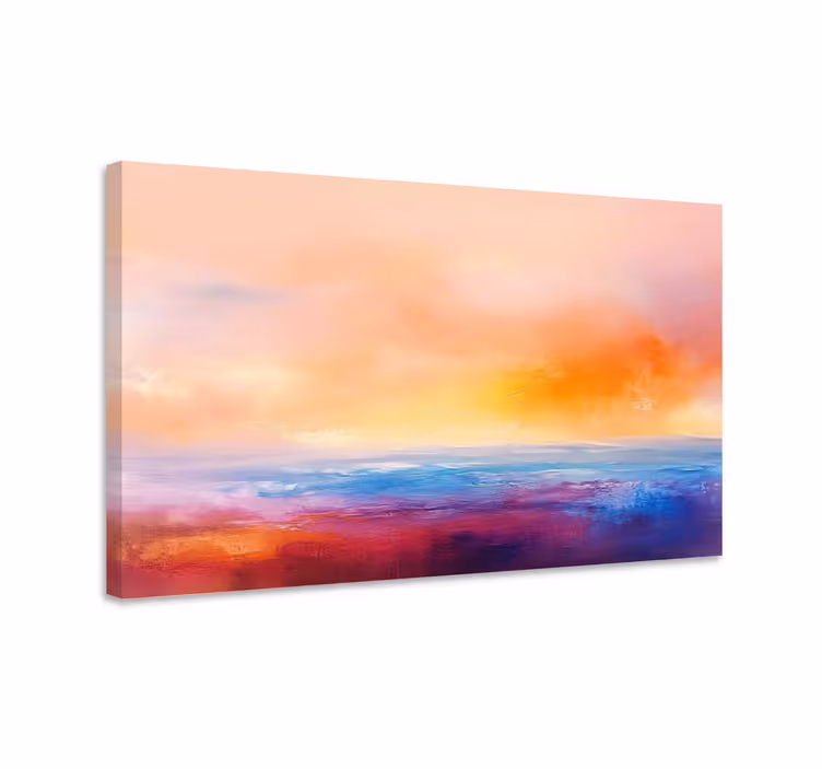 Artistieke zonsondergang Canvas landschap - TenStickers