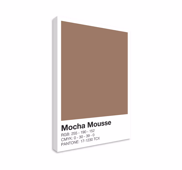 mocha kleur samenstelling Modern canvas schilderij - TenStickers