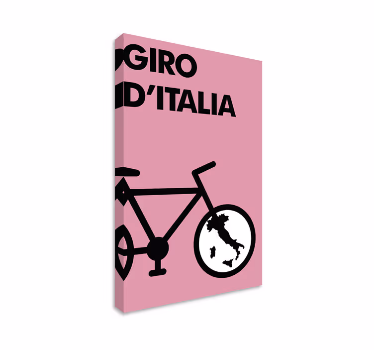 Icoon van giro d'italia canvas schilderij sporten - TenStickers