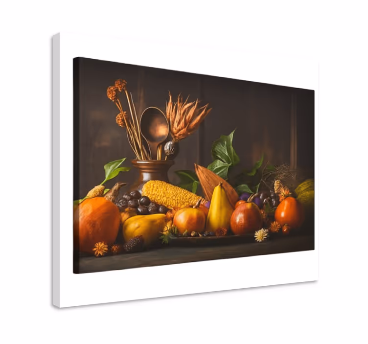 Rustiek fruitontwerp canvas schilderij keuken - TenStickers