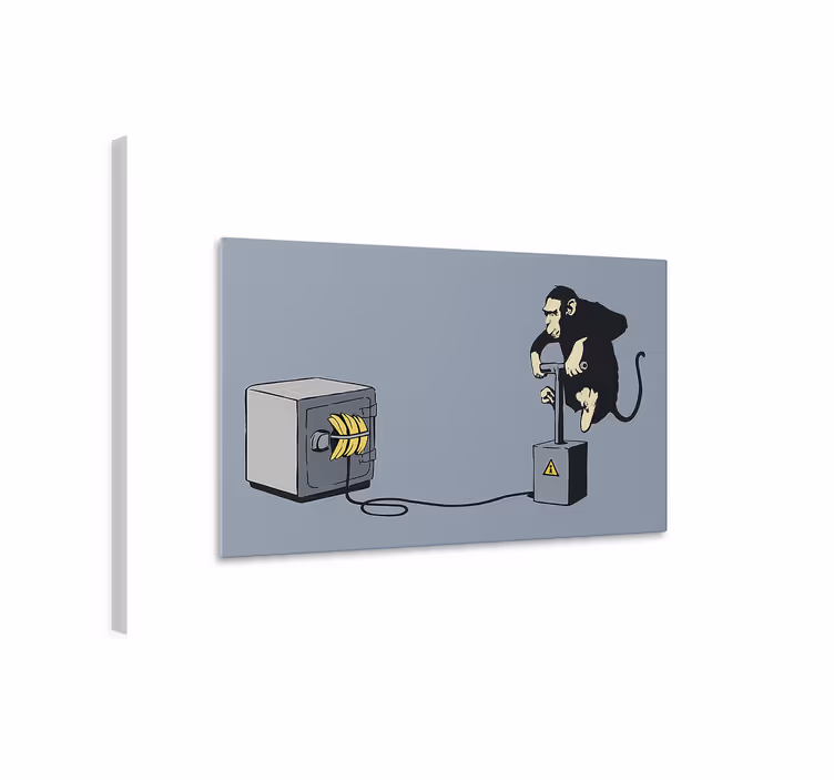 Apenontsteker Canvas schilderij kunst - TenStickers