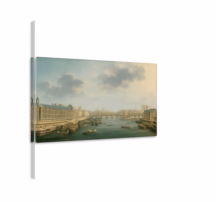 De seine stroomafwaarts canvas schilderij sporten - TenStickers
