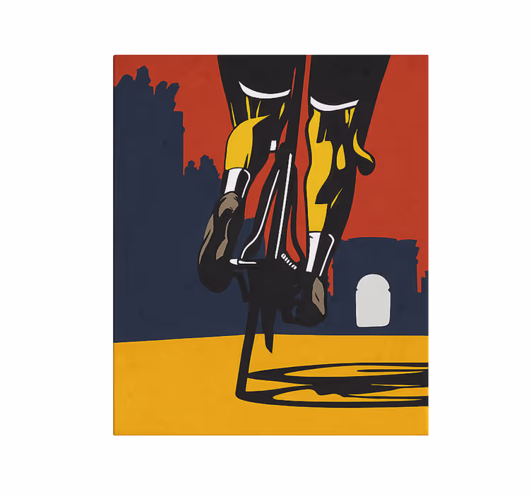 Benen dicht canvas schilderij sporten - TenStickers