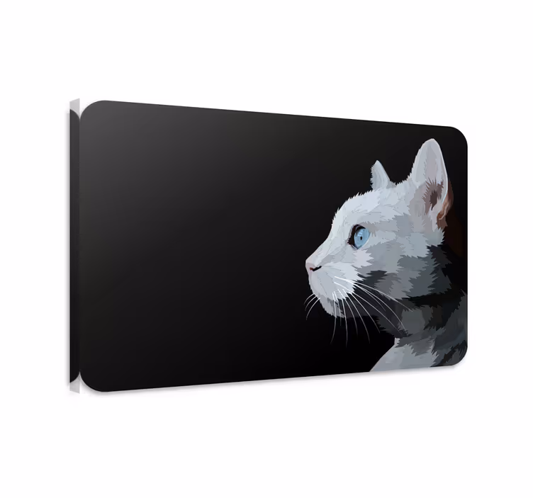 Canvas schilderij kat met blauwe ogen - TenStickers