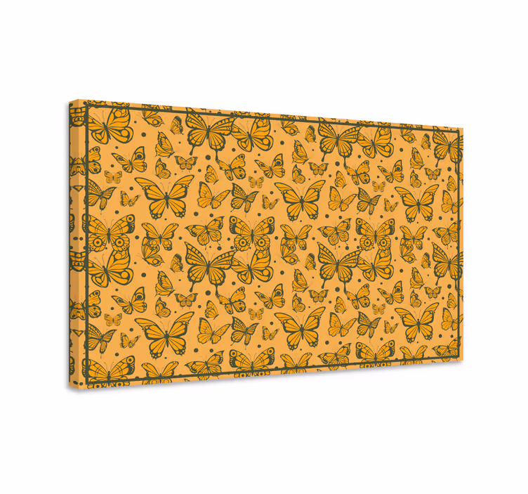 Canvas schilderij vlinder trendy vlinderpatroon - TenStickers