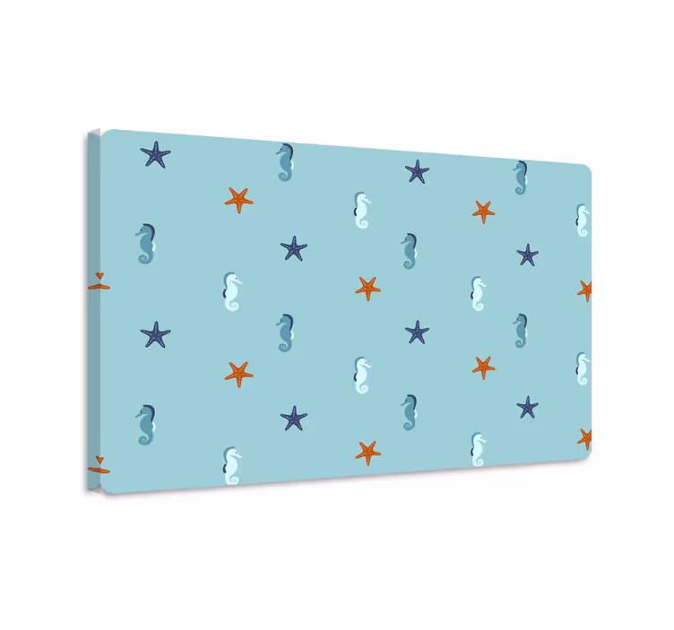 Canvas schilderij vis marine stijl laptop - TenStickers