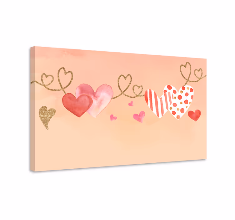 Canvas schilderij bruiloft hart liefde - TenStickers