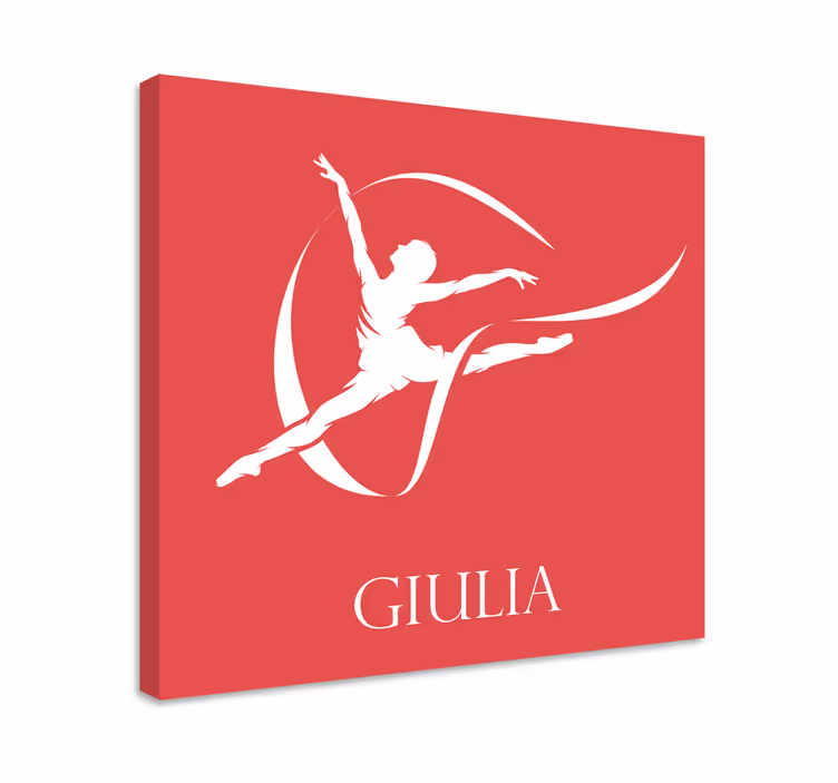 Elegant balletdanser silhouet Canvas schilderij dansers - TenStickers