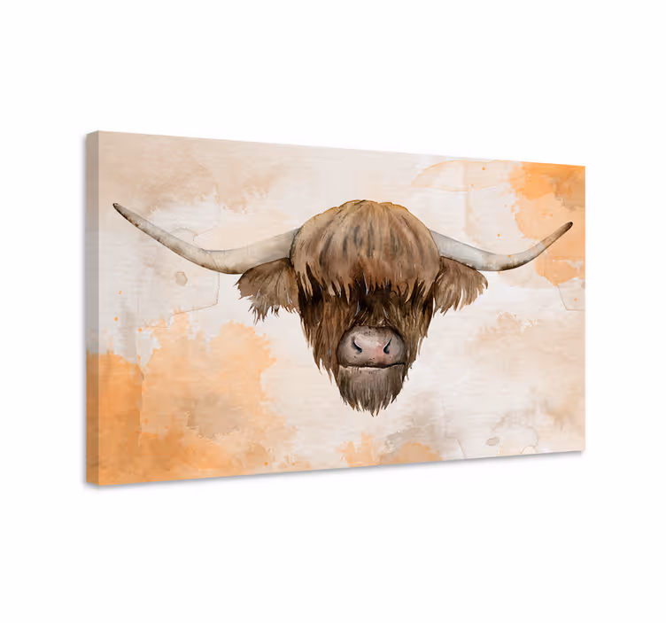Portret van hooglandvee Canvas schilderij dieren - TenStickers