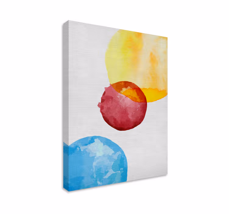 Kleurrijke abstracte bollen Canvas schilderij abstract - TenStickers