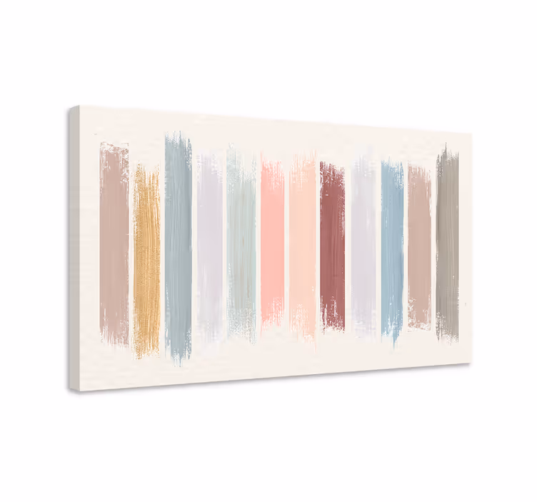 Abstracte penseelstreken doek Canvas schilderij abstract - TenStickers