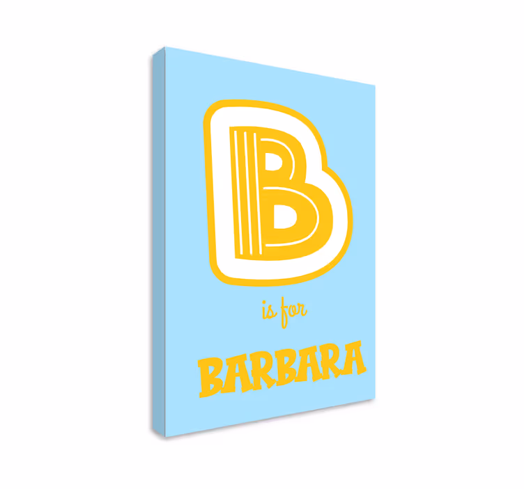 Initiaal en naamalfabet Gepersonaliseerde canvas schilderen - TenStickers