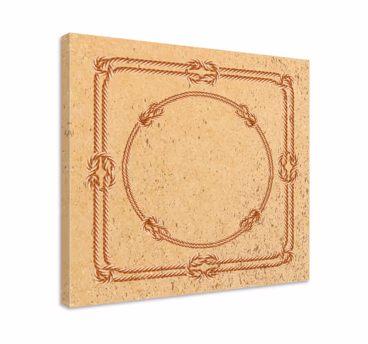 Reliëf van touwframe Geometrisch canvas schilderij - TenStickers