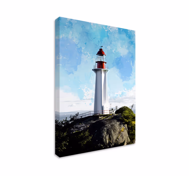 Canvas schilderij vuurtoren - TenStickers