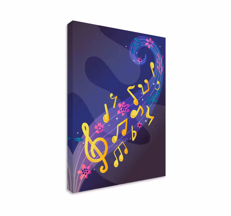 Melodieuze bloei Canvas schilderij muziek - TenStickers