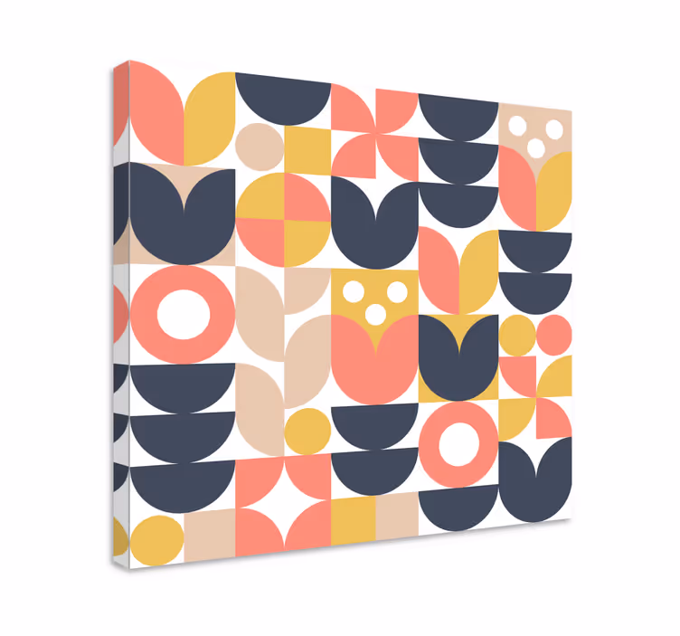 Geometrisch canvas schilderij abstracte geometrische vormen - TenStickers