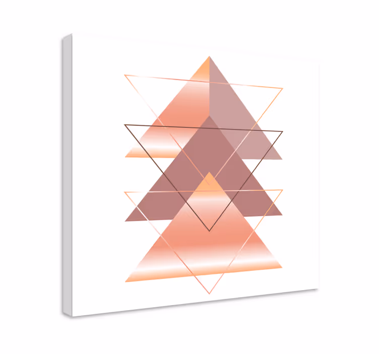 Geometrisch canvas schilderij driehoekige fusie - TenStickers