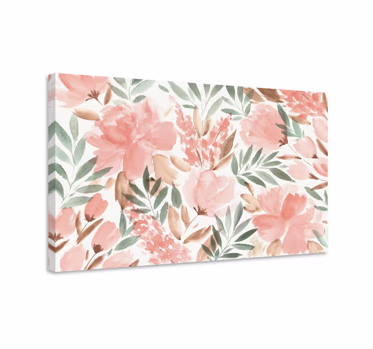Modern canvas schilderij Aquarel bloemen - TenStickers