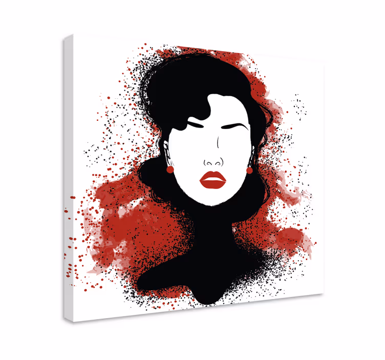 Canvas schilderij mensen en karakters vrouwelijke silhouette - TenStickers