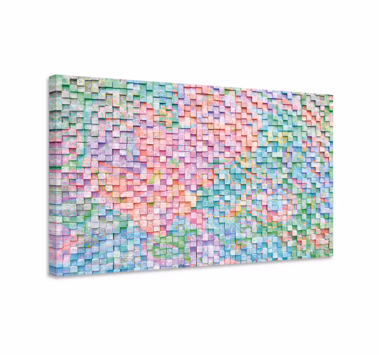 Mozaïekspectrum Geometrisch canvas schilderij - TenStickers