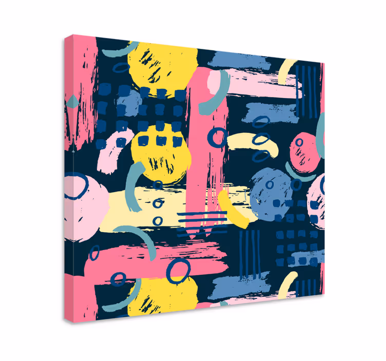 Abstracte organische vormen Canvas schilderij abstract - TenStickers