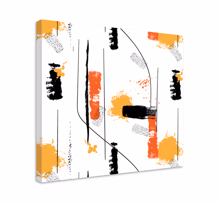 Abstracte expressie Canvas schilderij abstract - TenStickers
