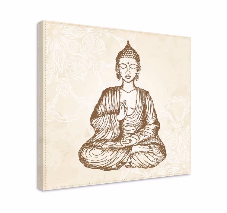 Canvas schilderij vintage boeddha  - TenStickers