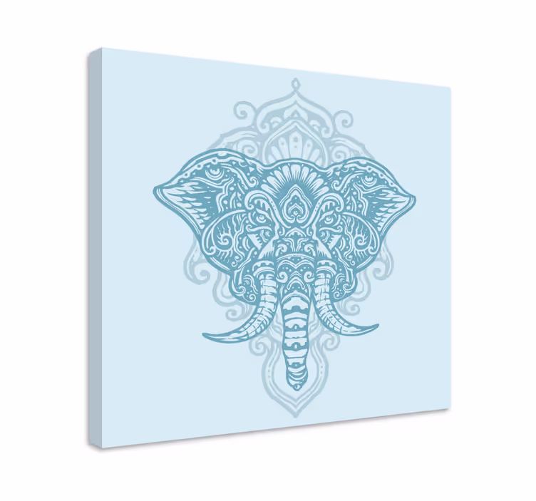 Sierlijk olifantenontwerp Canvas schilderij olifant - TenStickers