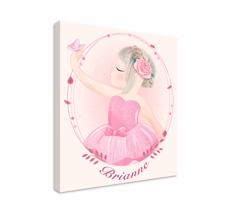Canvas schilderij kinderen ballerina meisje - TenStickers