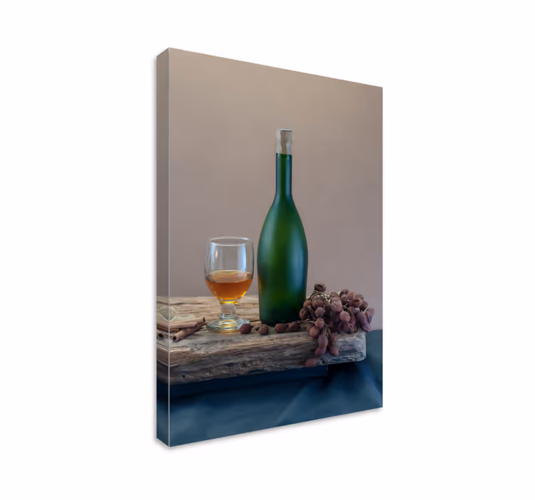 Canvas schilderij bar elegante drankopstelling - TenStickers