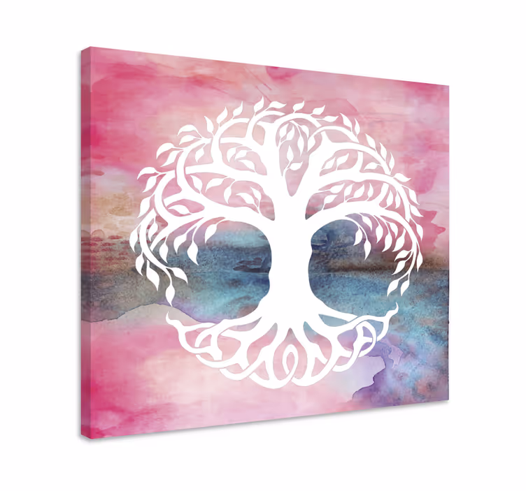Canvas bomen essentie van de levensbomen - TenStickers