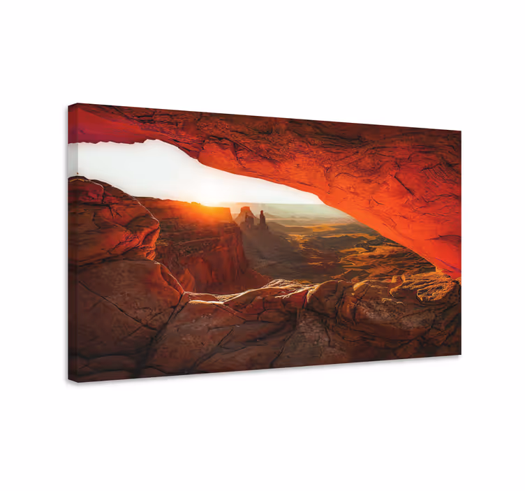 Canvas landschap adembenemend zonsondergang uitzicht - TenStickers