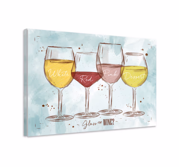Canvas schilderij Rustieke wijnglas  - TenStickers