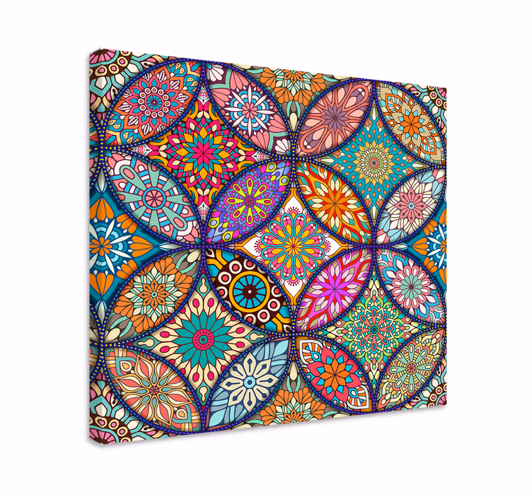 Canvas schilderij hoofdkamer mandala's - TenStickers