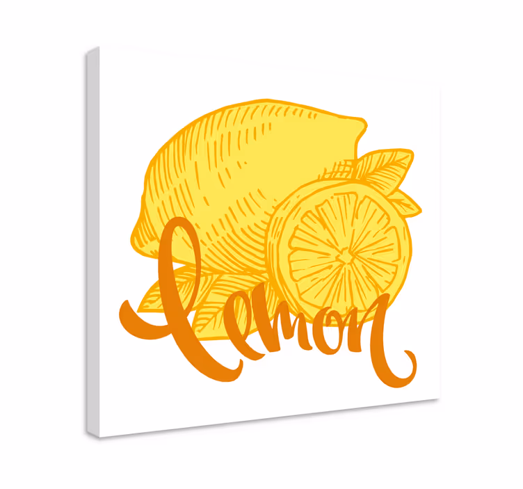 Canvas stilleven en fruit citroenschijf - TenStickers