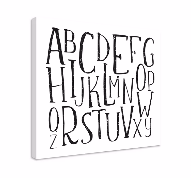 Alphabet canvas schilderij gestileerde alfabetweergave - TenStickers