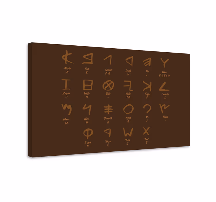 Alphabet canvas schilderij symbolische letterset - TenStickers