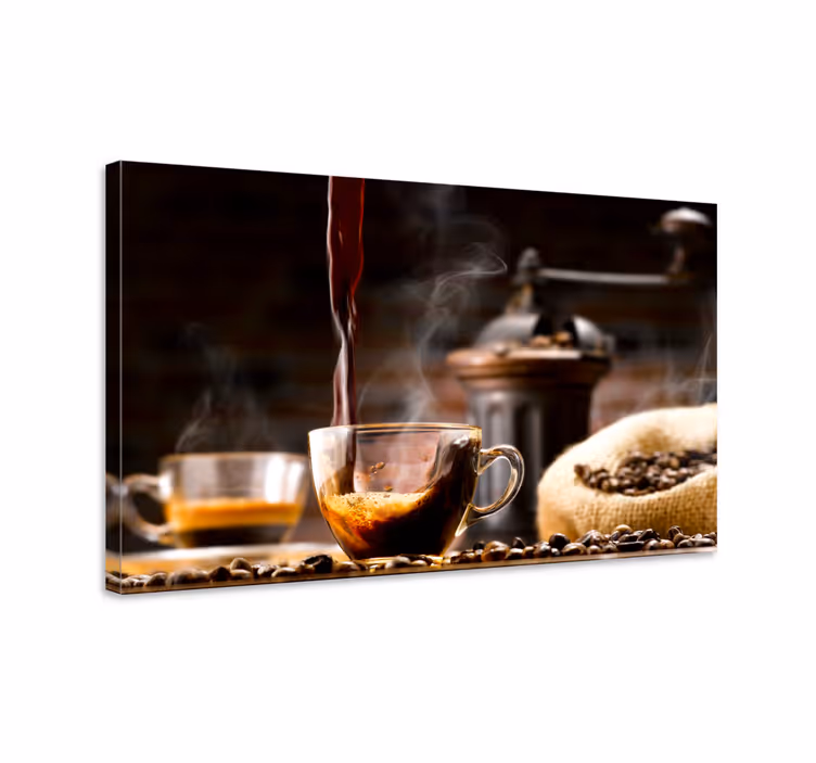 Canvas schilderij voor keuken Modern keukencafé - TenStickers