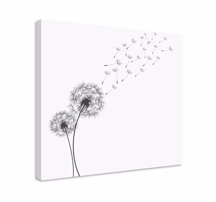 Canvas schilderij bloemen en planten pioenzaad flowend - TenStickers