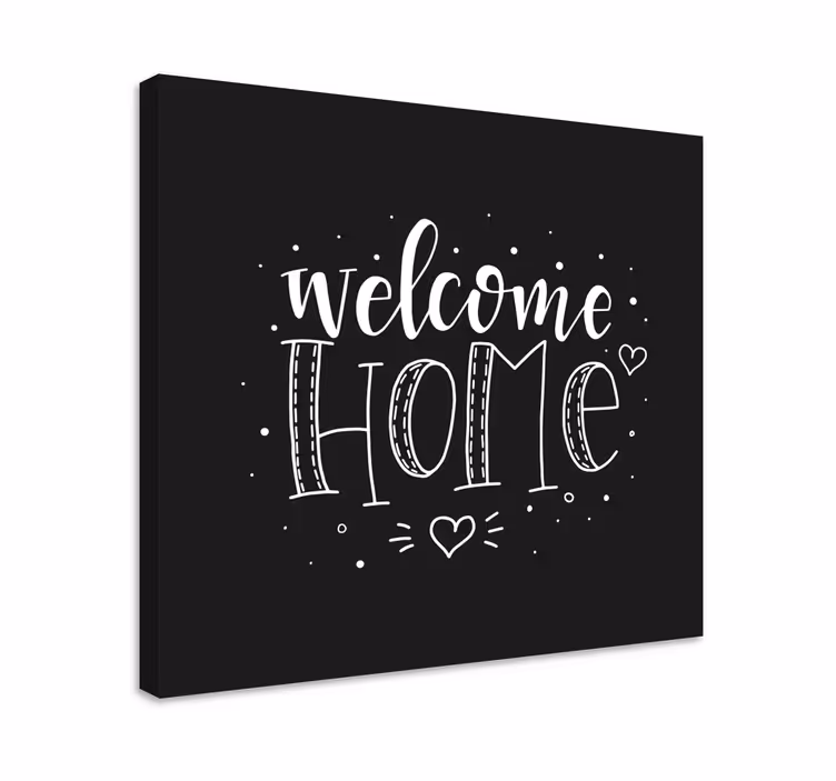 Canvas schilderij ingang Welkom thuis - TenStickers