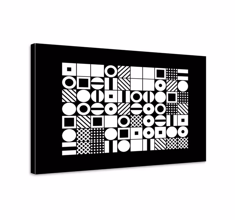 Abstracte vormpatronen Geometrisch canvas schilderij - TenStickers