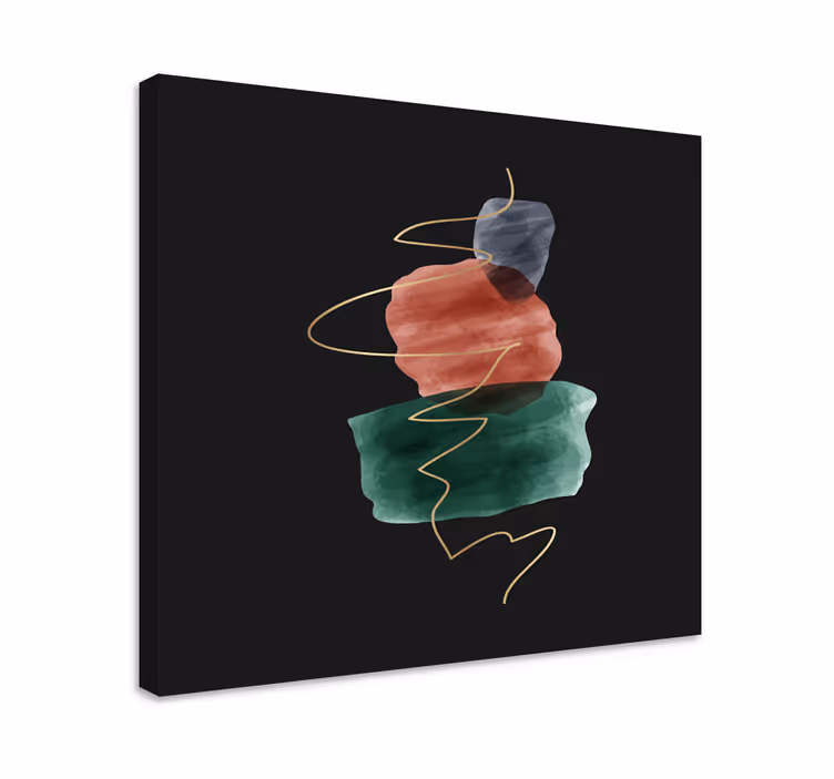 Modern canvas schilderij abstracte steen vormen - TenStickers