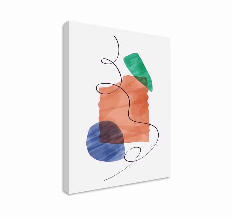 Modern canvas schilderij abstracte vormen arrangement - TenStickers