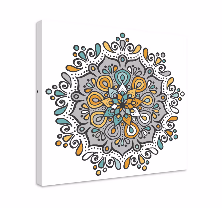 Canvas schilderij mandala ingewikkeld ontwerp - TenStickers