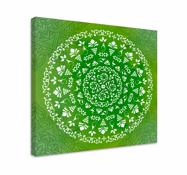 Canvas schilderij zen gedetailleerde botanische mandala - TenStickers