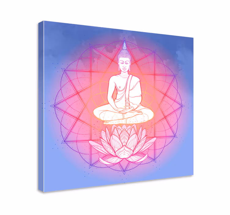Canvas schilderij mandala Mandala boeddha mediteren - TenStickers