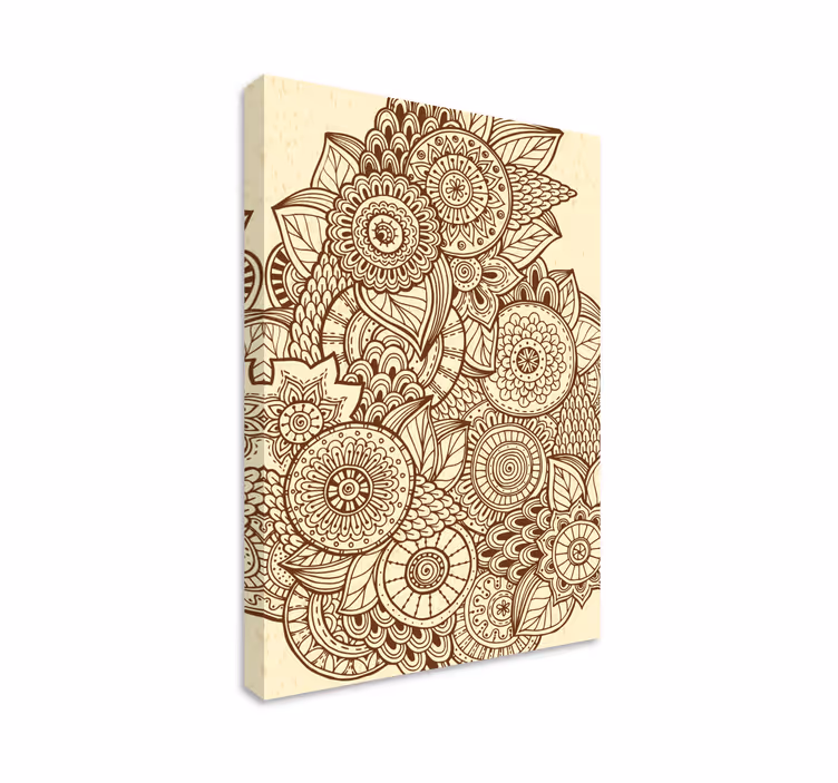 Canvas schilderij mandala Mandala geometrisch patroon - TenStickers
