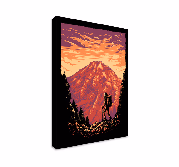 Canvas landschap bergwandelavontuur - TenStickers
