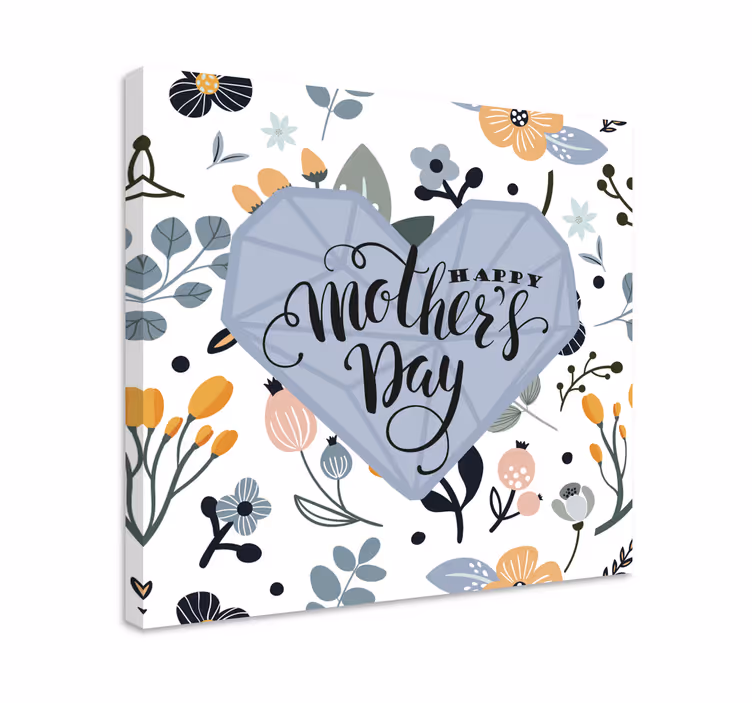 Canvas schilderij tekst gelukkige moederdag - TenStickers