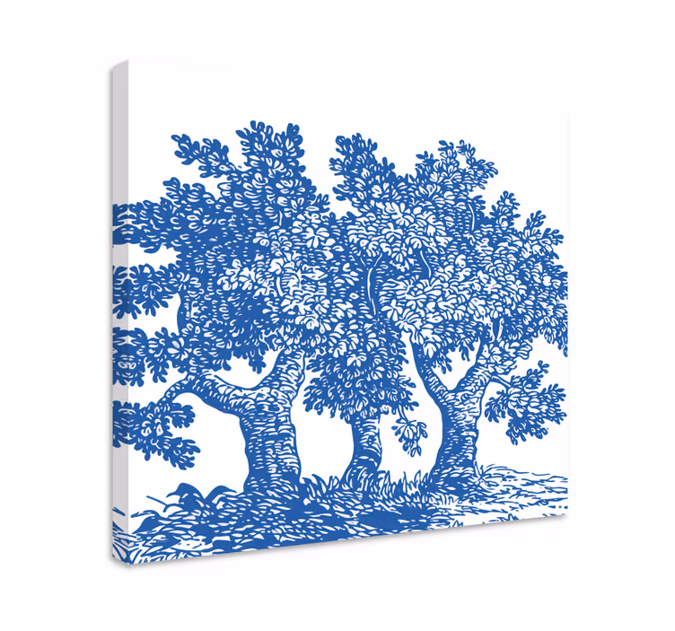 Canvas bomen drie bladerige bomen - TenStickers